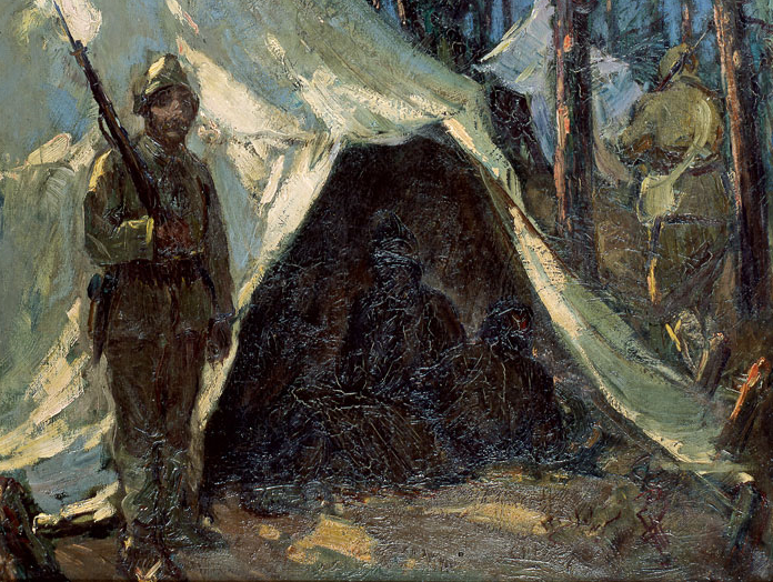 İbrahim Çallı (1882-1960), Çadır/ Tent, Tuval üzerine yağlıboya