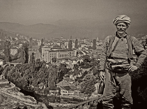 Alija M. Akšamija: Sarajevo Panorama with Rom. Mehmed A. Akšamija Fotoğraf Koleksiyonu