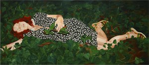 Fulya Cetin, Ormanda, 2006, Tuval uzerine yagliboya, 90x204 cm, Fotograf: Yapı Kredi Kultur Sanat için Koray Senturk